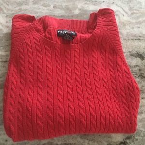 Style & Co. Red Cotton sweater